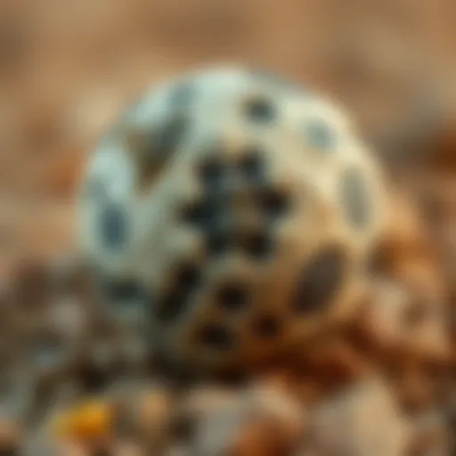 Close-up view of a spherical concretion showcasing unique mineral patterns