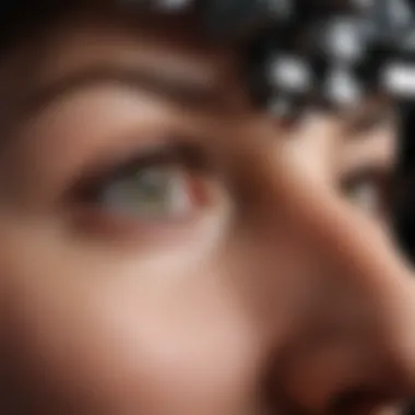 Patient undergoing laser-assisted cataract surgery