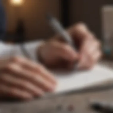 An illustration showing various techniques for improving left-handed writing skills