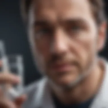Scientific Insights into Liquid Protein A scientist examining the molecular structure of liquid protein