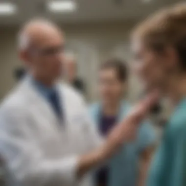 A multidisciplinary team discussing treatment strategies for cancer patients