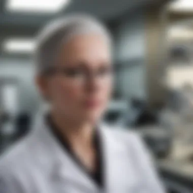 A researcher in a lab conducting groundbreaking cancer research