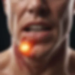 Inflamed maxillary sinus illustration