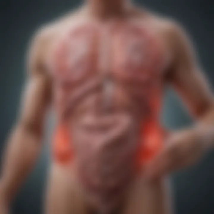 A detailed infographic illustrating the mechanisms of pharmacological treatments for ulcerative colitis.