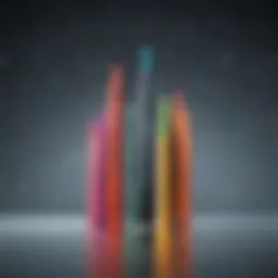 A visually appealing diagram illustrating the spectrum of fluorescent markers used in flow cytometry.