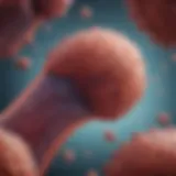 Microscopic view of liver tissue showing inflammation and fat accumulation.