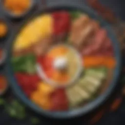 A colorful plate showcasing a variety of healthy foods for diabetes management