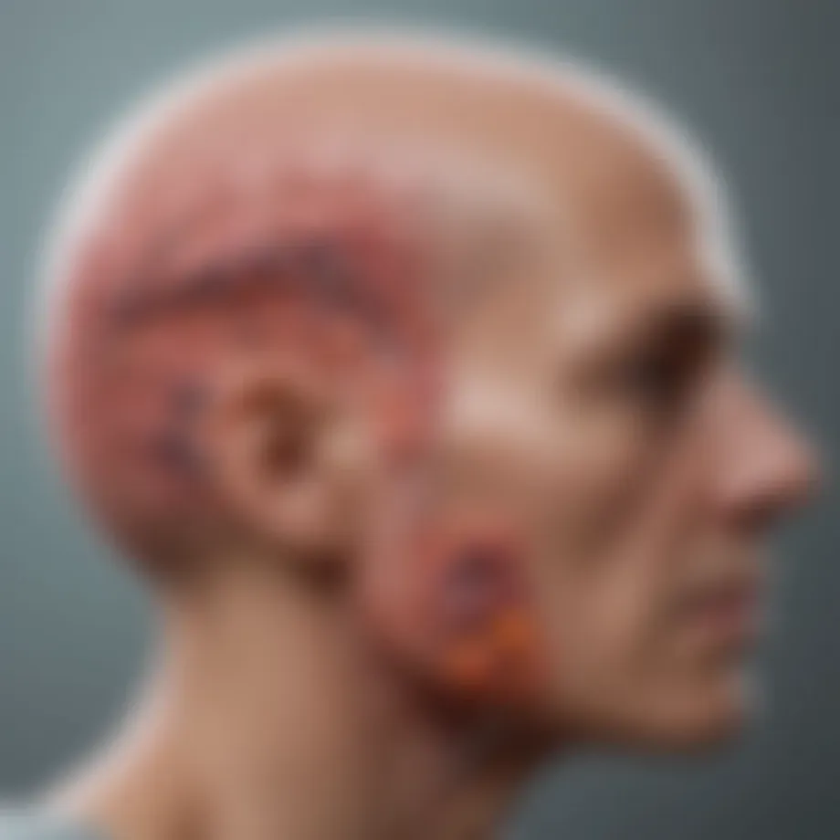 Diagram illustrating various pain types experienced by cancer patients