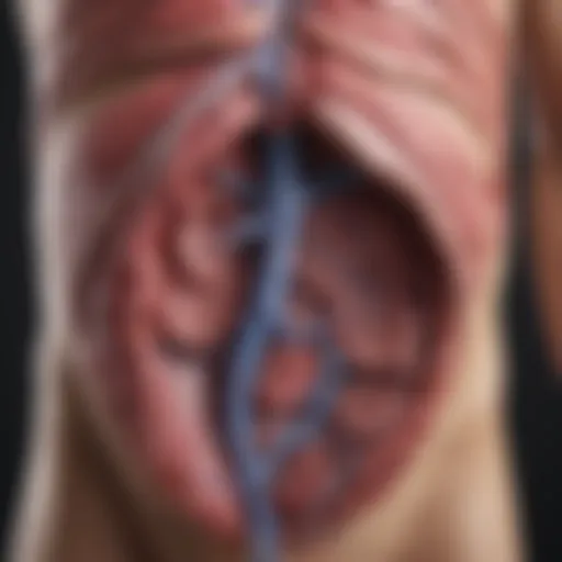 Detailed diagram illustrating the anatomy of the pancreas and surrounding organs