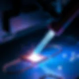 Microscopic view of plasma etching in action