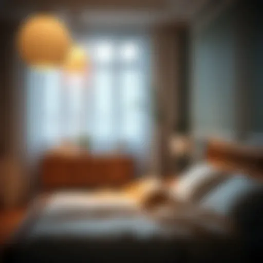 A serene bedroom environment promoting restful sleep