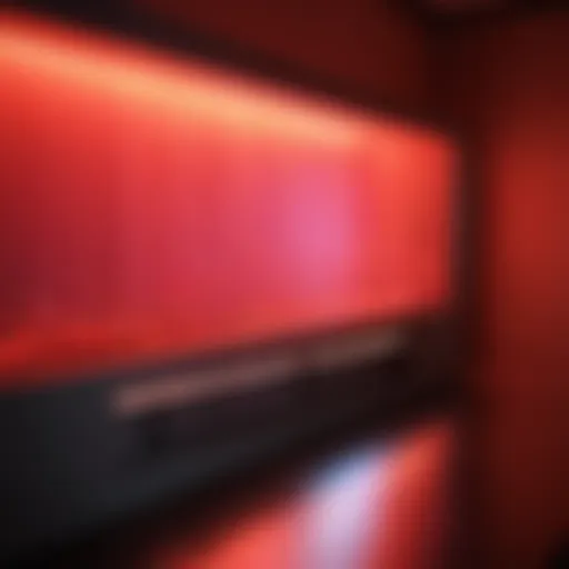 Visualization of red light wavelengths
