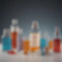 Illustration of various types of insulin used in therapy