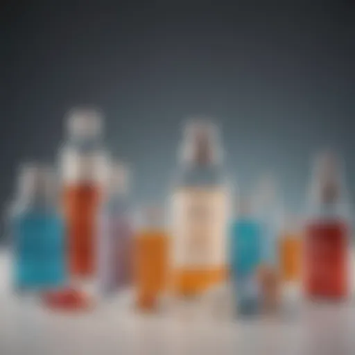 Illustration of various types of insulin used in therapy