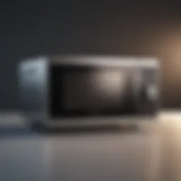 Sleek design of a modern square microwave