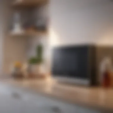 Square Microwaves in Modern Kitchen Settings Stylish kitchen featuring square microwave as a central appliance