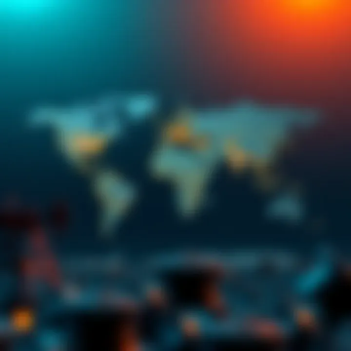 Global map highlighting major oil reserves and regions