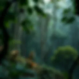 A lush forest landscape showcasing biodiversity