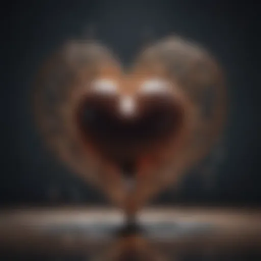 Musical notes flowing from a heart symbolizing emotional connection