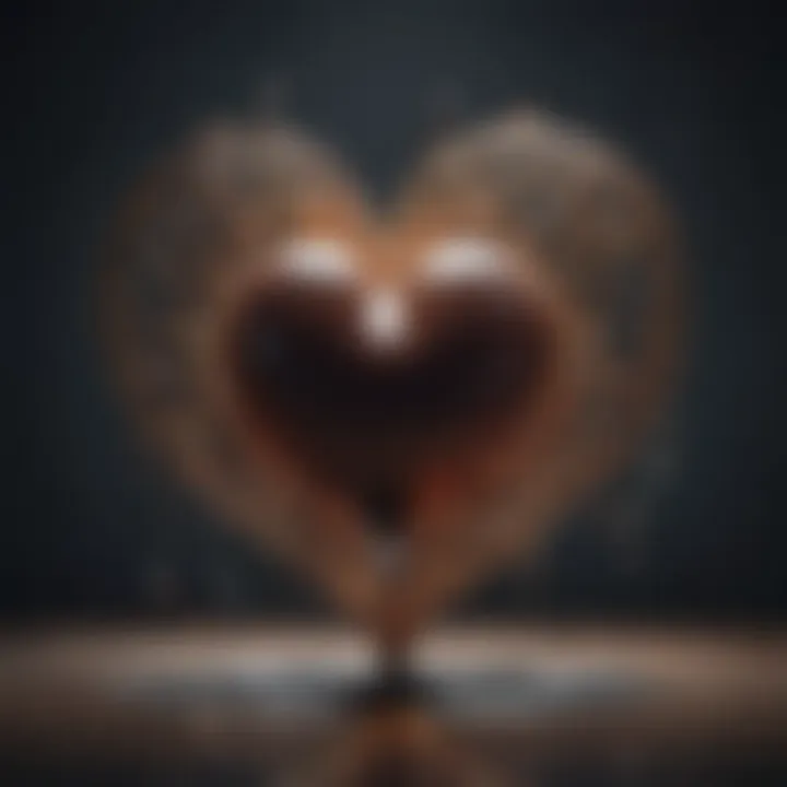 Musical notes flowing from a heart symbolizing emotional connection
