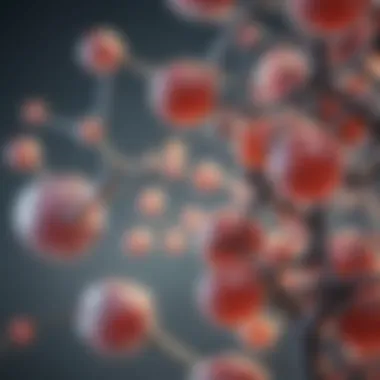 Close-up of hormones represented as chemical structures, illustrating their influence on cognitive fluctuations