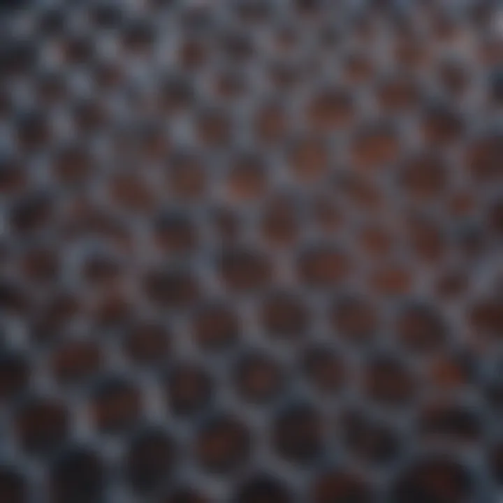 Graphene structure illustration showcasing its two-dimensional lattice.