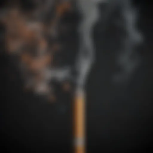Graph illustrating the correlation between smoking rates and lung cancer incidence