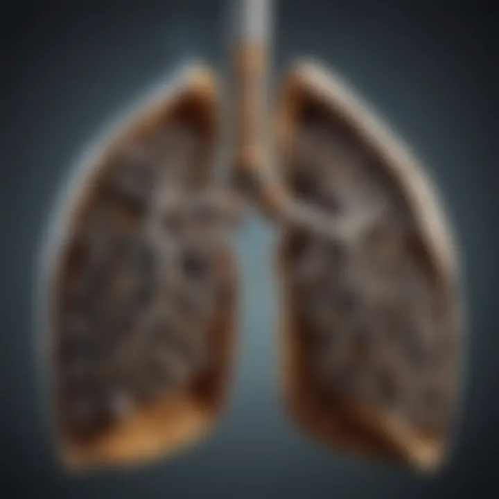 Chart depicting the impact of socio-economic factors on smoking and lung cancer