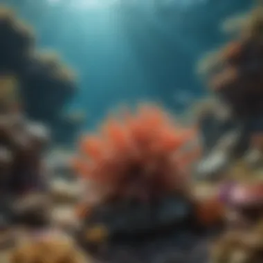 Impact on Coral Reefs Visual representation of coral reefs affected by acidity