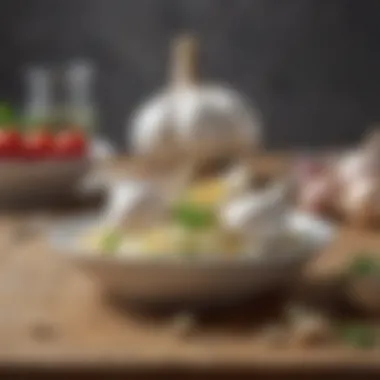 Healthy Eating with Garlic A vibrant dish garnished with garlic, symbolizing healthy eating practices