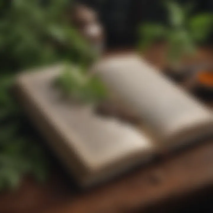 Ancient Ayurvedic texts illustrating the use of herbs