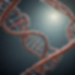 Illustration of DNA double helix structure showcasing genetic information.