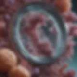 A detailed illustration of typhoid bacteria under a microscope