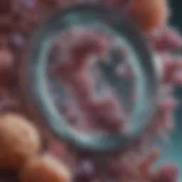 A detailed illustration of typhoid bacteria under a microscope