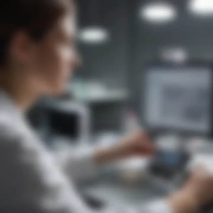 A healthcare professional discussing testing accessibility with a patient