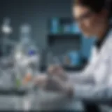 A laboratory technician performing an antigen test