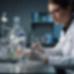A laboratory technician performing an antigen test