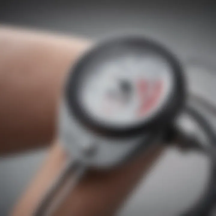 Chart illustrating blood pressure reading interpretation