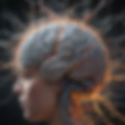 Illustration depicting the brain's neural pathways related to autism and seizures.