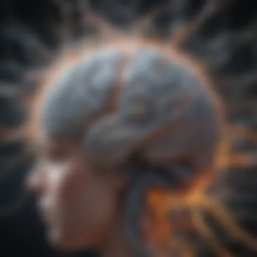 Illustration depicting the brain's neural pathways related to autism and seizures.