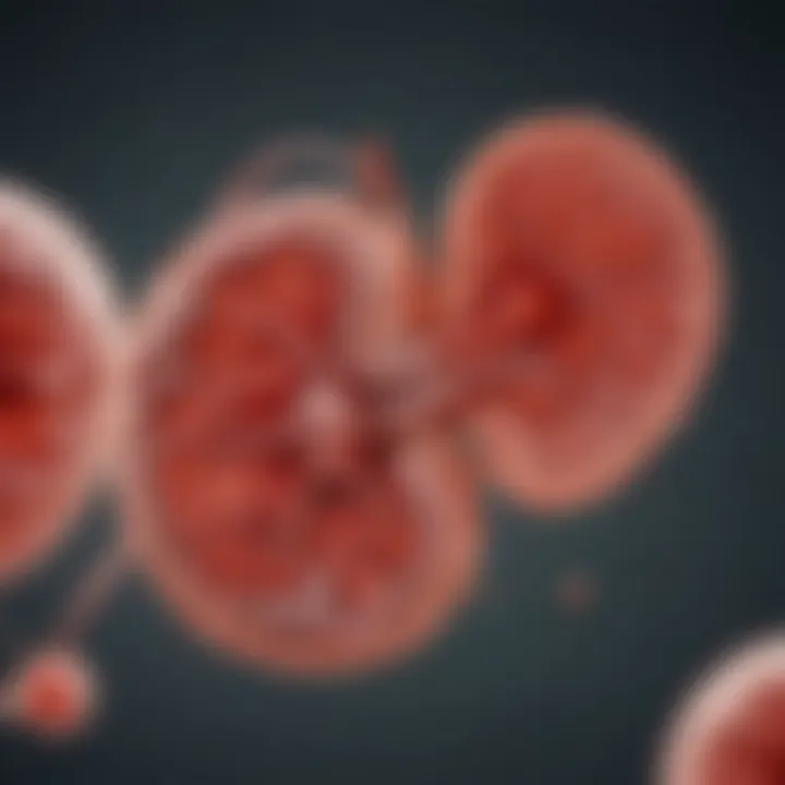 Illustration of kidneys affected by cysts in APKD