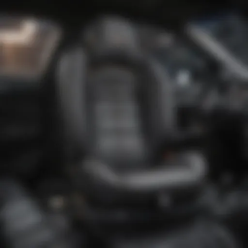 A detailed illustration of a safe car seat installation