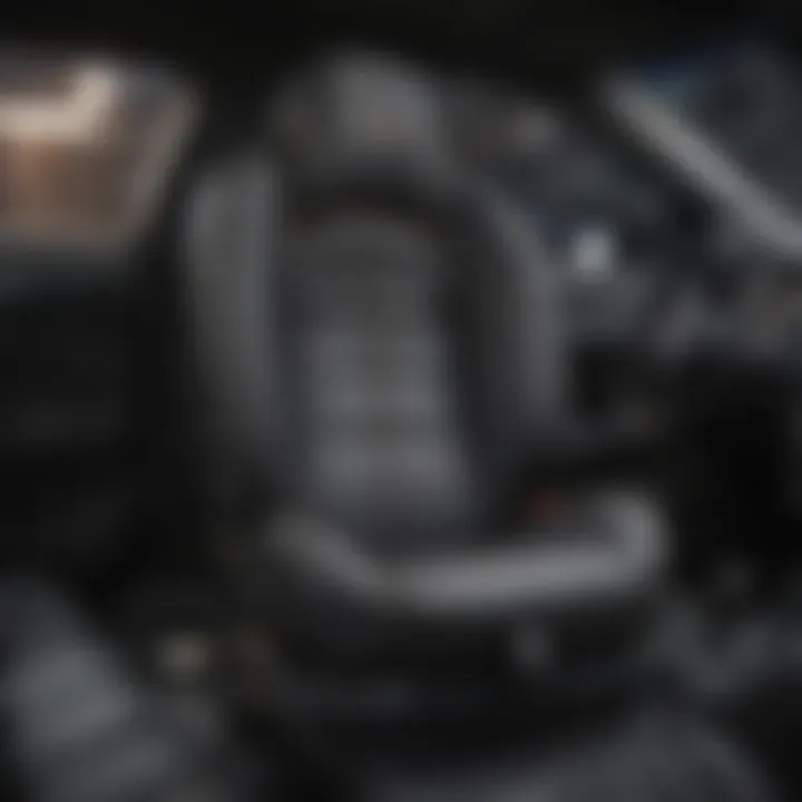 A detailed illustration of a safe car seat installation