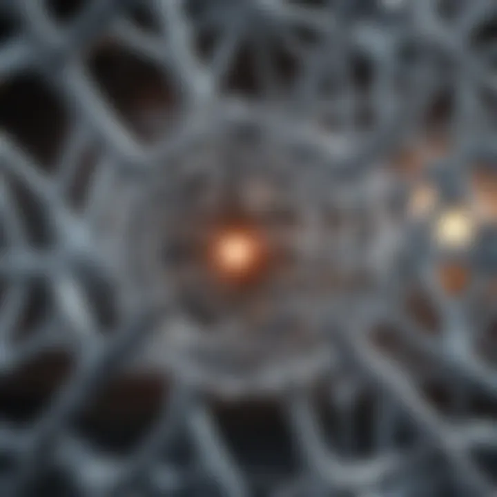 Crystal lattice structure illustrating atomic arrangement