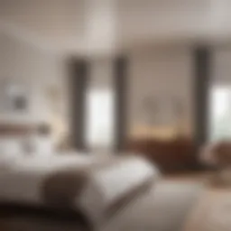 Illustration of a peaceful bedroom setting promoting relaxation