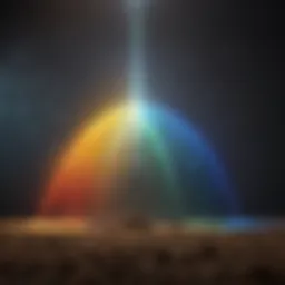 Visualization of the electromagnetic spectrum showing various types of radiation