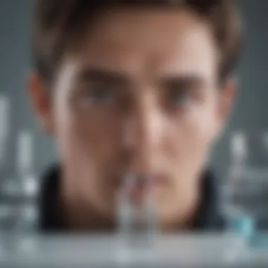 Visual representation of genetic testing technology in a laboratory setting