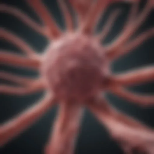 Conceptual illustration of metastatic cancer spread