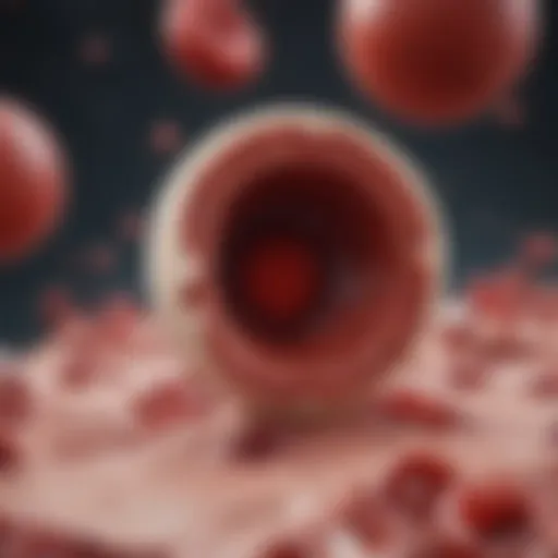 Bone marrow illustration showing blood cell production