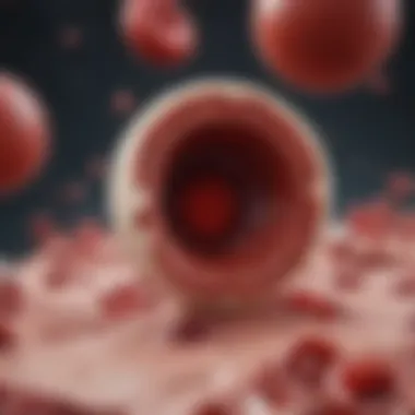 Bone Marrow and Blood Cell Dynamics Bone marrow illustration showing blood cell production